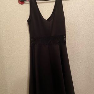 Black dress with lace middle